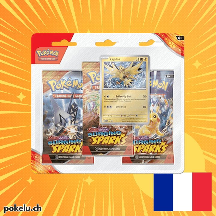Surging Sparks Zapdos 3 Pack Blister FR