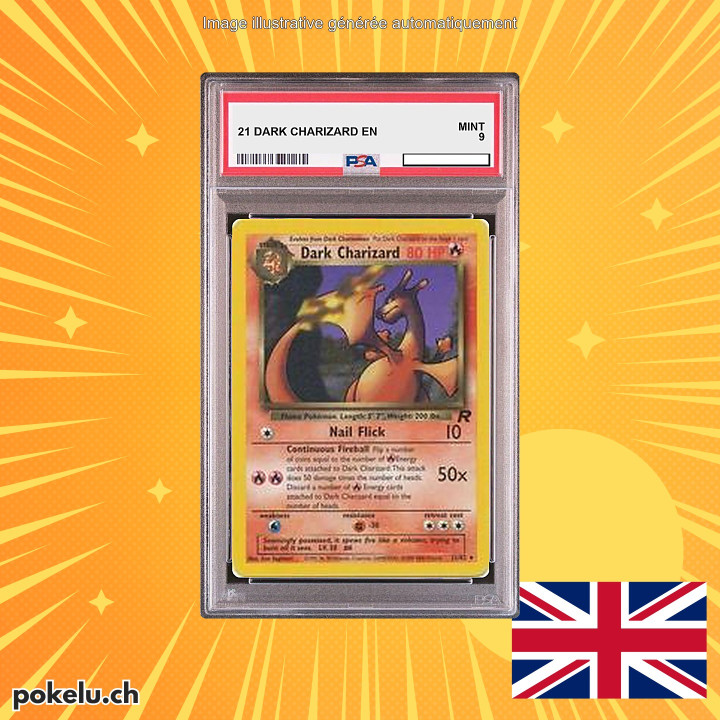 21 DARK CHARIZARD PSA 9 EN