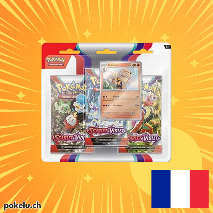 Scarlet Violet Arcanine 3 Pack Blister FR